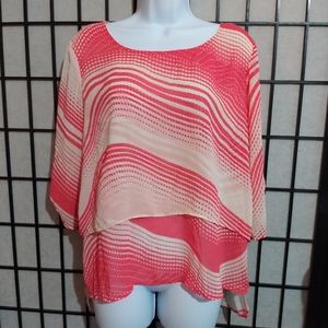 Perception Concept Chiffon High-Low Blouse sz S